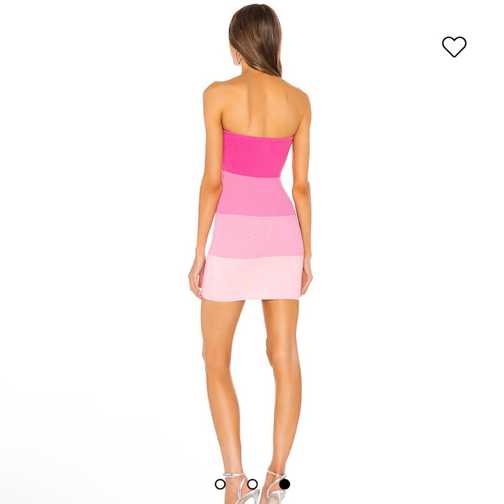 Perla Ombre Mini Dress in Pink Ombre - Picture 3 of 7